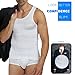 Shaxea Mens Slimming Body Shaper Vest Shirt Tank Top Compression Shirt, Shapewear for Men (M, White)