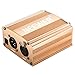 Neewer 1-Channel 48V Phantom Power Supply with Adapter and XLR Audio Cable for Any Condenser Microphone Music Recording Equipment (Gold)