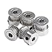 DROK 300363 5PCS Aluminum GT2 Timing Belt Pulley 20 Teeth Bore 5mm Width 6mm and Wrench for RepRap 3D Printer Prusa i3