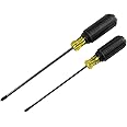 Klein Tools 85742 Screwdriver Set, Made in USA, 3/16 Cabinet and #2 Phillips Precision Machined Tips, Cushion-Grip Handles, Round Shank, 2-Piece