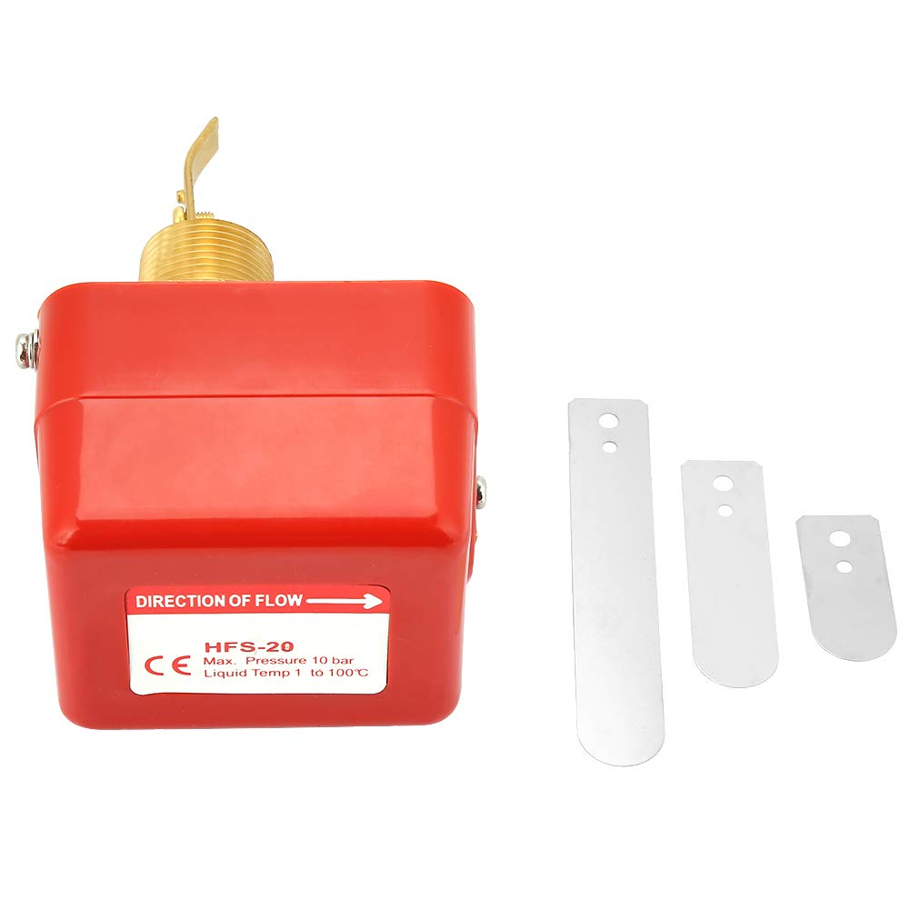 3/4 Inch Liquid Level Switch, Water Flow Control Switch with SPDT Contact 6-380V for Paddle Valve System Industrial Automation