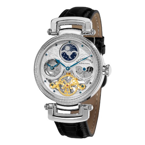 Stuhrling Original Men's 353A.33152 Magistrate Analog Automatic Self Wind Black Leather Watch