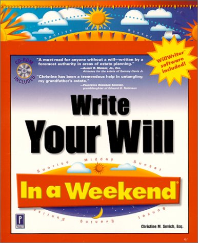 Write Your Will In a Weekend (In a Weekend (Premier Press)) by Gabrielle Nemes