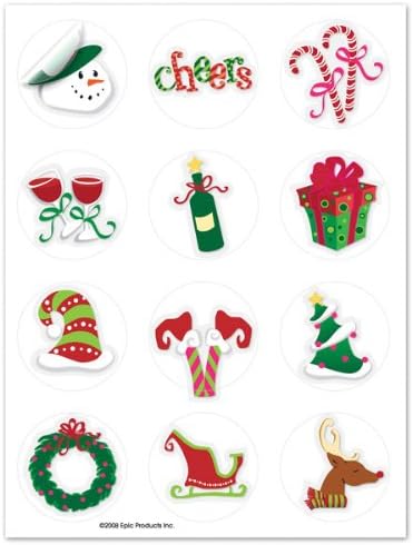 Holiday Toast Glass Stick'ems #83-068