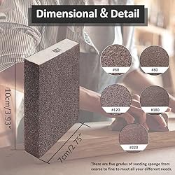 Tnisesm 6Pcs Sanding Blocks 220 Grits Sanding