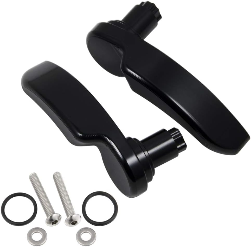 Amazicha Black Aluminum Saddlebag Saddle Bag Latch Kit Lifter Compatible for Harley Davidson Touring Road King Street Electra Glide Ultra Limited FLHR FLHT FLHX FLHTK 2014-2019: Automotive