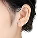 JIAEN 3-10mm Sterling Silver Round Clear Cubic Zirconia Stud Earring (3mm)