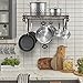 Sorbus Pots and Pan Rack — Decorative Wall Mounted Storage Hanging Rack — Multipurpose Wrought-Iron shelf Organizer for Kitchen Cookware, Utensils, Pans, Books, Bathroom (Wall Rack - Bronze)