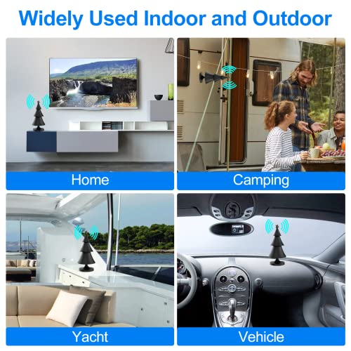 Antenna Digital TV Antenna Indoor Antenna for TV ALU Solid core for Maximum Signal Quality for Indoor and Outdoor with 25 dBi Amplifier Magnetic Base 5m Cable