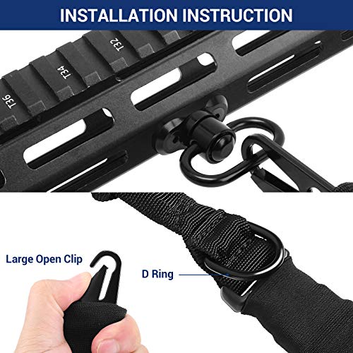 AIRSSON Rifle Sling with Sling Mount：2 Point Tactical Gun Slings for