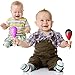 Kids Wooden Maracas ,Rattle Shakers Musical Educational Toys,Random Color and pattern,Set of 4,Mini