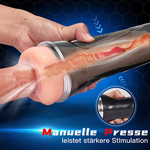 Moruioy Anal Masturbator Cup, 3D Realistische Anus masturbieren Mann, Manuelle Cup-Masturbatoren, Silikon Sexspielzeug für männer, Erotik