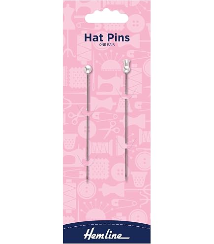 Hemline 70mm Florist & Hat Pins With Pearl Tips - Pack Of 10, For Flower Arranging, Millinery, Crafts (H711)