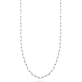 Miabella Italian Solid 925 Sterling Silver, 18Kt Gold Plated 2mm Paperclip Link Chain Necklace for Women, Made in Italy