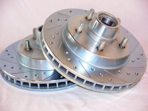 1969 1970 1971 thru 1987 GMC C10 C100 Front Brake Disc Rotors +Hawk HPS Pads