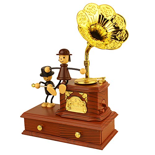 Phonograph Box Festival Birthday Music Box Storage Box Make up Case &Jewelry Box Best Gift Home Decor - Thumbnail 2