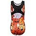 TFJH E Ballet Leotard Girls Gymnastics Apparel Practice Clothes Size 7-8 Orange Halloween 8A