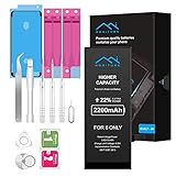 Battery for iPhone 6 2200mAh High Capacity Replacement iPhone 6 Battery, Professional Complete Tool with Two Adhesive Strips and User Manual 0 Cycle Upgrade (for iPhone 6 Only)