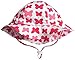 Toddler Sun Hat with Chin Strap, Drawstring Adjust Head Size, Breathable 50+ UPF (M: 9m - 3Y, Butterfly)