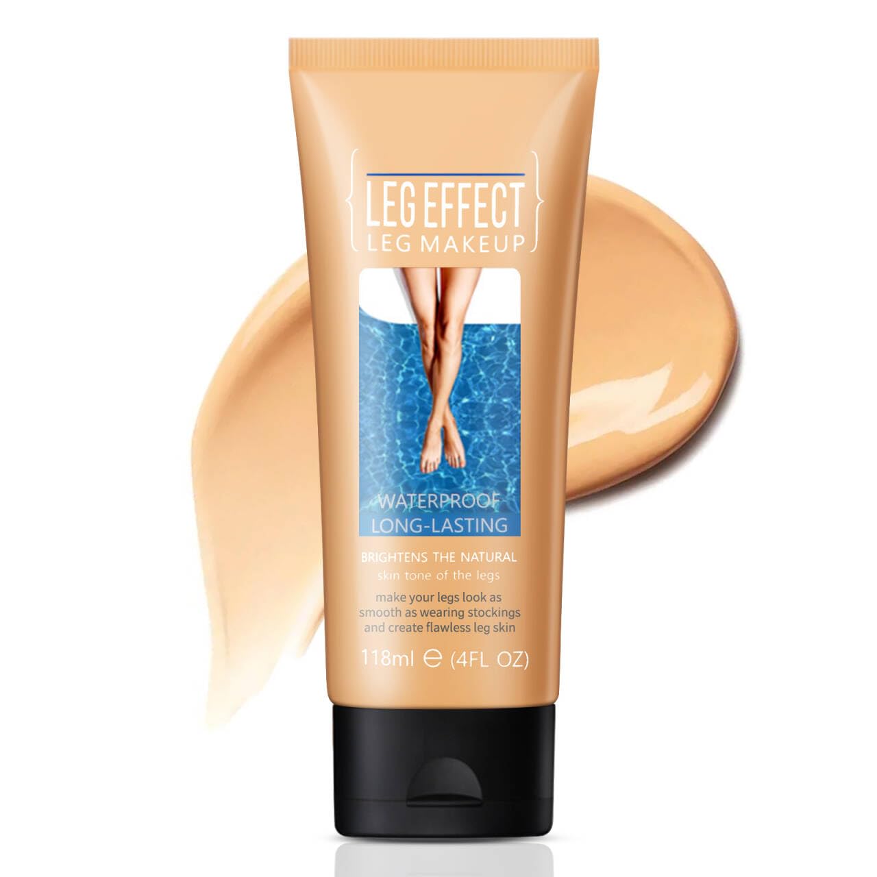 Boobeen Leg And Body Makeup Foundation, Waterproof Cover Up Legs Makeup, Illuminator Highlighter Glow, Evens Skin Tone, 4 Oz