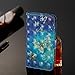Voanice for Galaxy J3 2018 Case / J3 Achieve/Orbit/Express Prime 3 / Amp Prime 3/ Sol 3/ Star PU Leather Wallet with Card Slots Holder and Stand Flip Protective Cover &Stylus-Blue Butterfly