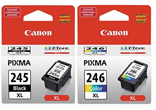 Canon PG245XL Black and CL246XL Color Ink Cartridge Set for PIXMA MG3020, iP2820, MG2420, MG2520, MG2924, TS202, TS3120