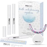 PRO-SYS&reg; LED Teeth Whitening Kit for Sensitive Teeth, 3X Whitening Pens with 35% Carbamide Peroxide, Professional Whitening Light Kit with Shade Guide (Kit with 3 Pens)