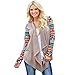Women Black and White Striped Long Cardigan Loose Sweater Jacket
