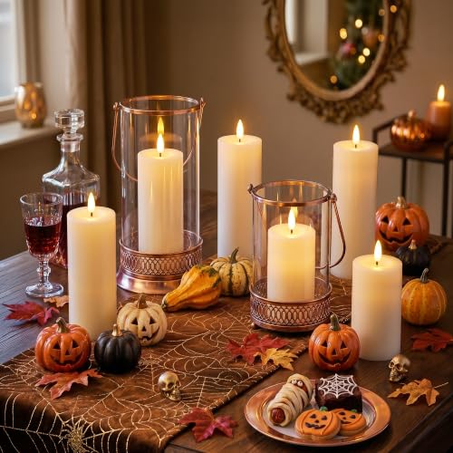 Dehobo Candele Led, Candele Led Fiamma Oscillante, IP65 (6 Pezzi), Con Timer E Telecomando (13,5/15/18cm x 5,5cm), Candela Senza Fiamma Led Ideali Per Patii, Matrimoni, Soggiorni, Halloween