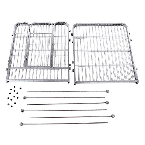 okdeals Heavy Duty Pet Playpen,6 Panel Folding Metal Dog Exercise Fence With Door fit for Indoor Hall Doorway Stairs, Fits Small Medium Animals