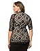 Kiyonna Women's Plus Size Linden Lace Top, V-Neck Scalloped Trim Blouse for Women, Wear to Work, Cocktail Party, or Semi-Formal Event, Surplice Neckline, Peplum Waistline, and 3/4 Sleeve Length