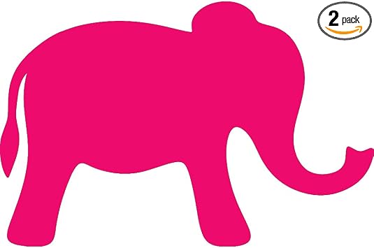amazon com angdest nbfu decals simple elephant silhouette pink set of 2 premium waterproof vinyl decal stickers for laptop phone accessory helmet car window bumper mug tuber cup door wall decoration automotive amazon com