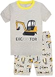 Boys Pajamas Excavator Kids Clothes Cotton Short Sets Size 3Y