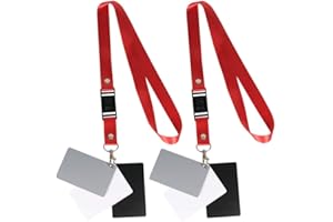 Foto&Tech 3 in 1 100% Waterproof Premium Reference White Balance Card- 3 Card Digital Color Correction Tool / 18 Percent Digital Gray Card with Carry Lanyard (2 Sets)