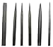 6 Piece Needle Files in 6 Shapes, Smooth Wooden Handles