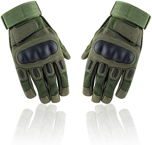 Hard Knuckle Tactical Gloves by One Planet - One Size Fits All, Military Grade Full Finger, Great for Hunting, Cycling, Combat &amp; Shooting, Sand Color, Equip Yours Now!