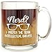 Nerd? I Prefer The Term Intellectual Badass - Glass Coffee Mug - Makes a Great Geeky Gift!