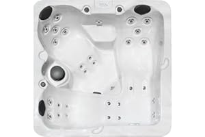 HUDSON BAY SPAS Hudson Bay HB31 3-Person Hot Tub with 31 Therapy Jets and Digital Controls – Sterling Acrylic Interior and Mocha Exterior Cabinet - Ideal for Backyard Relaxation and Hydrotherapy