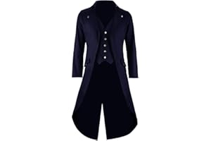 Men's Vintage Tailcoat Jacket Gothic Victorian Coat Uniform Halloween Costume
