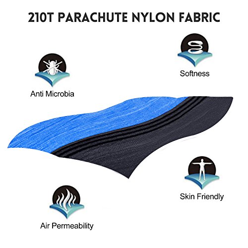 FARLAND Outdoor Camping Hammock - Portable Anti-fade Nylon Double Hammock with 2 Piece 16 Loop Straps by Parachute Lightweight Hammock for Hiking Backpacking