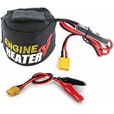 SKYRC Engine Heater SK-600066 for .19-.26 RC Nitro Engines, 12V DC 90W Preheater with XT60 Lead, Low Voltage Cutoff, Timer and Top Access Port
