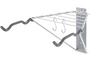 DELTA CYCLE & HOME Delta Cycle 2 Bike Rack Garage - Foldable Bicycle Wall Mount Hanger with Storage Shelf Holds Up to 65 lbs - Horizontal Wall Bike Rack for Road, MTB, and Hybrid Bicycles