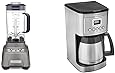 Cuisinart Hurricane Blender, 2.25 Peak, Gun Metal & Stainless Steel Thermal Coffeemaker, 12 Cup Carafe, Silver