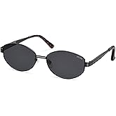 SOJOS Trendy Oval Round Polarized Sunglasses for Women Men, Retro Chic Circle Shades SJ1255