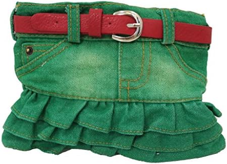 TOWOMO Fashion Young Lady Jeans Skirt Mobile Phone Bag With Shoulder Strap Cross Body Phone Purse-Green