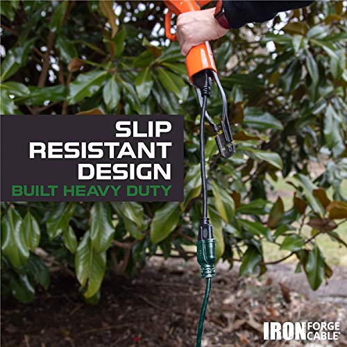 5 Pack of 10 Ft Outdoor Extension Cords 16/3 SJTW Durable Green 3 Prong Cable Great for