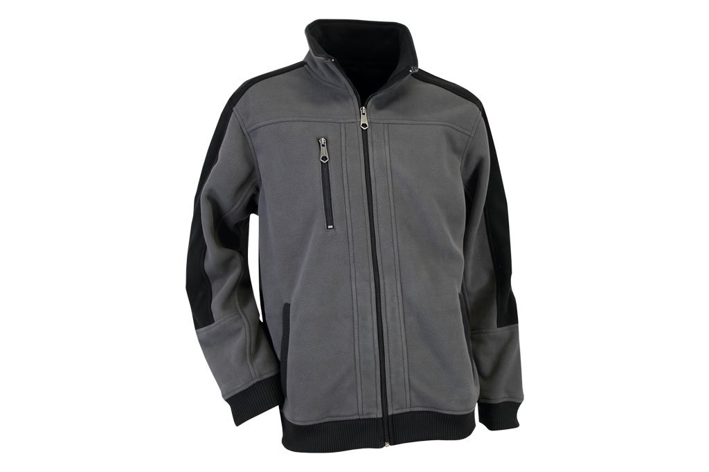 Polar Walker Jacket 370g/m Grey-Black Size S (Fleece Jacket Mod. Walker)