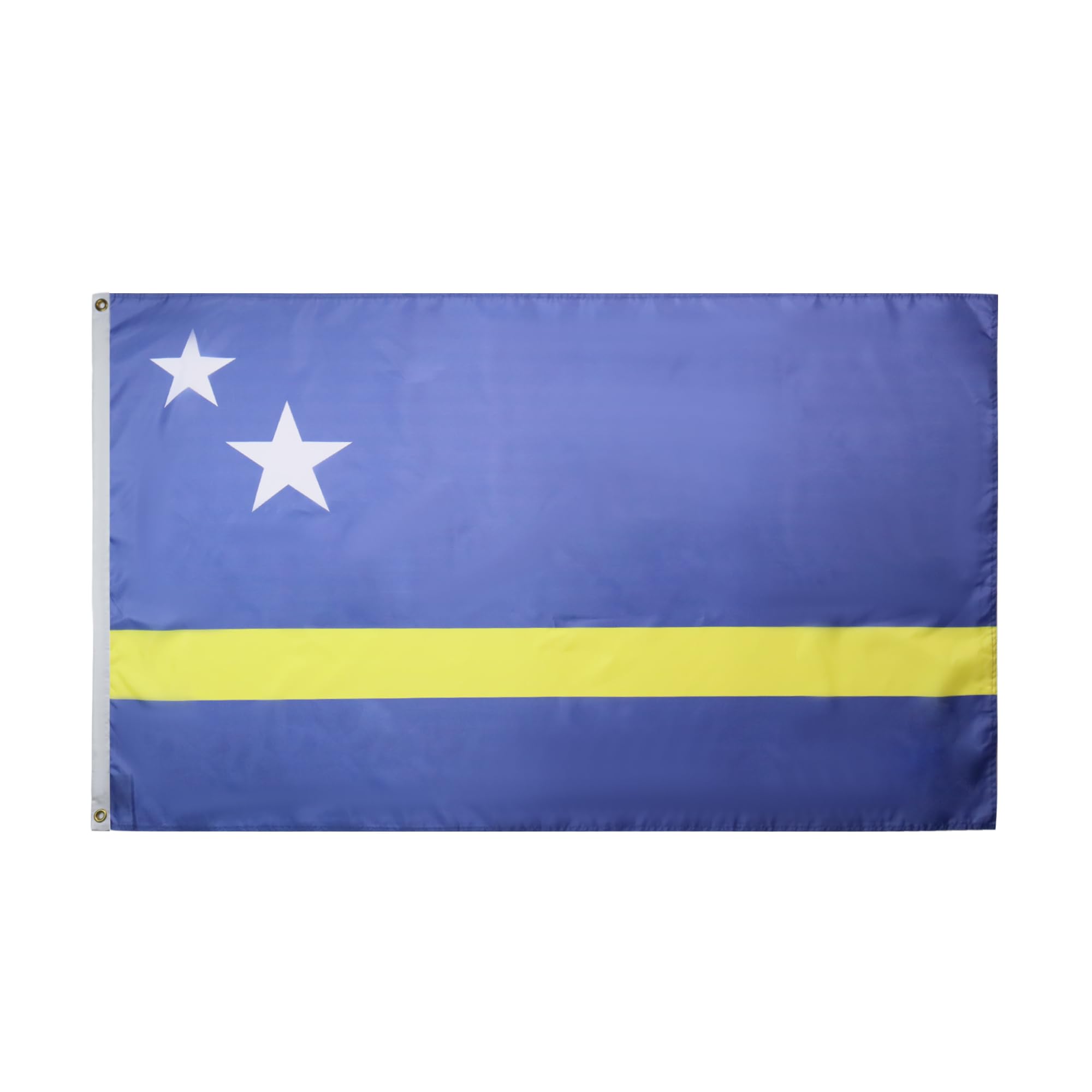 AZ FLAG - Curaçao Flag - 3x5 Ft - 100D Polyester Curacaoan Banner with Two Metal Grommets - Fade Resistant - Vivid Colors - 3' x 5' Feet - 150x90 Cm — image 1