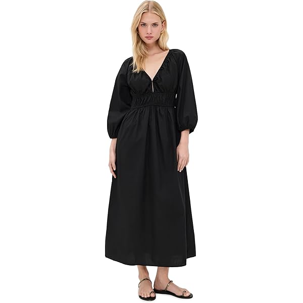 STAUD Women's Vincent Dress, Black, XS at Amazon Women's Clothing store
