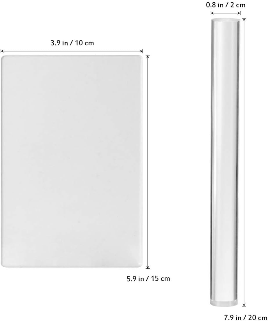 Milisten Clay Roller Acrylic Clay Sheet Board Clay Modelling Tools for DIY Shaping Sculpting Crafting, Pic.1, 20 x 2 x 2cm - Image 3
